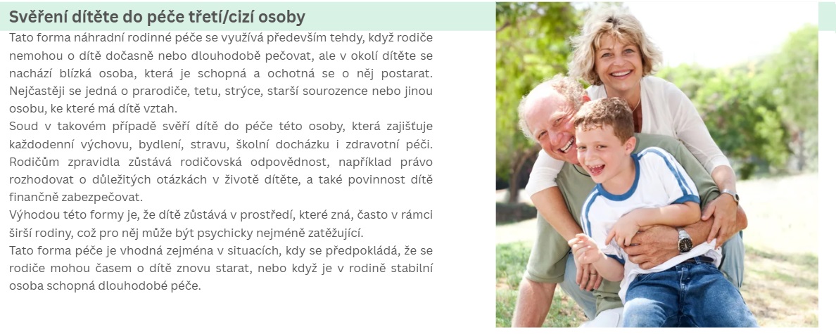 Pěstounská péče svěření dítěte do péče třetí osoby Žatec banner